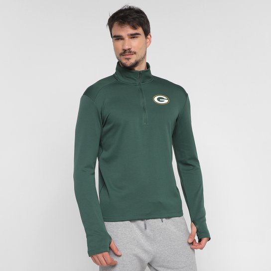 Blusa Manga Longa NFL Green Bay Packers Nike Logo Pacer Masculina