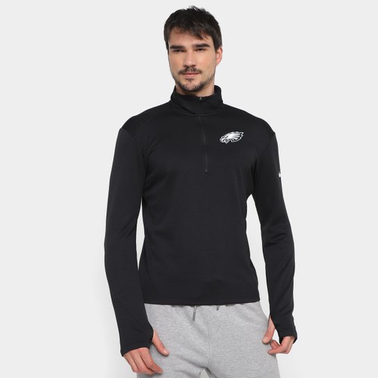 Blusa Manga Longa NFL Philadelphia Eagles Nike Logo Pacer Masculina