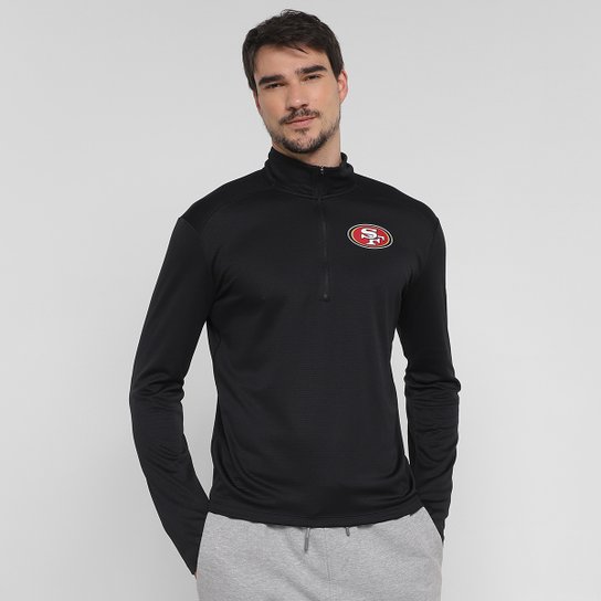 Blusa Manga Longa NFL San Francisco 49ers Nike Logo Pacer Masculina