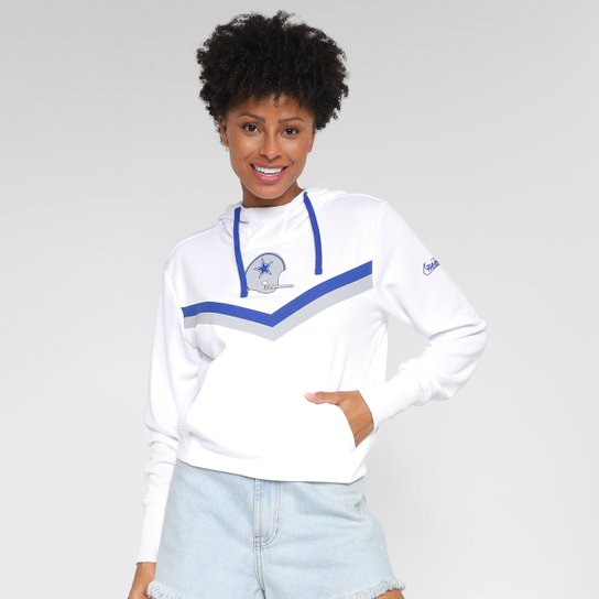 Blusa Moletom NFL Dallas Cowboys Historic Nike Dri-Fit Com Capuz Feminina