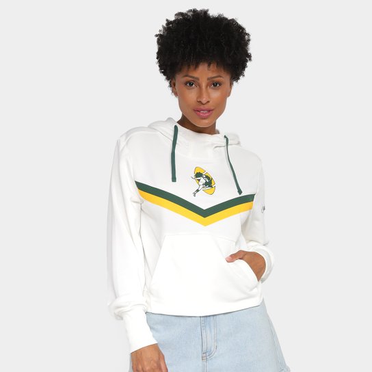 Blusa Moletom NFL Green Bay Packers Historic Nike Dri-Fit Com Capuz Feminina