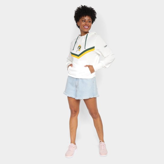 Blusa Moletom NFL Green Bay Packers Historic Nike Dri-Fit Com Capuz Feminina