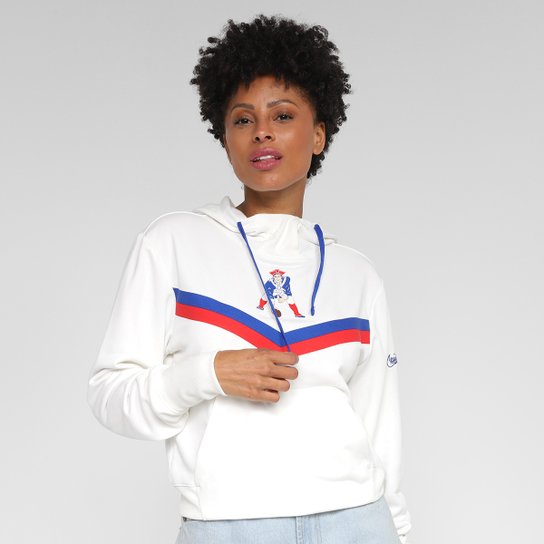 Blusa Moletom NFL New England Patriots Historic Nike Dri-Fit Com Capuz Feminino