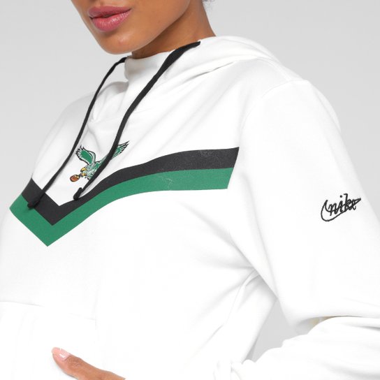 Blusa Moletom NFL Philadelphia Eagles Historic Nike Dri-Fit Com Capuz Feminino