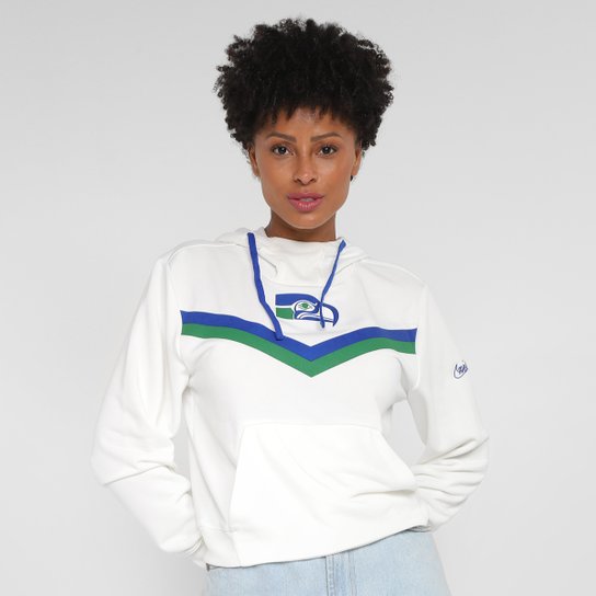 Blusa Moletom NFL Seattle Seahawks Historic Nike Dri-Fit Com Capuz Feminina