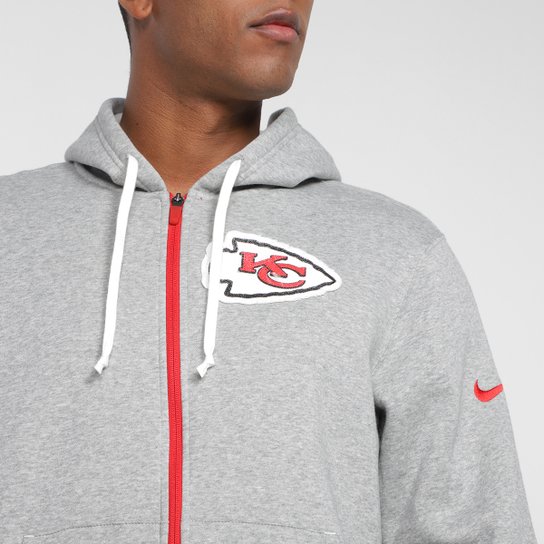 Blusa Moletom Nike NFL Kansas City Chiefs Fz Historic Lifestyle com Capuz Masculino