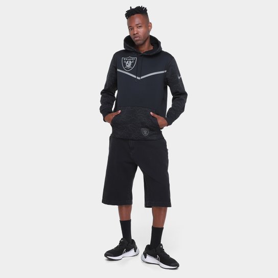 Blusa Moletom Nike NFL Las Vegas Raiders Therma Masculina