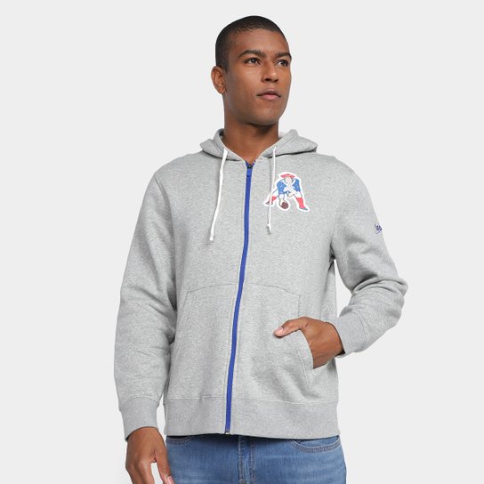 Blusa Moletom Nike NFL New England Patriots Fz Historic Lifestyle com Capuz Masculino