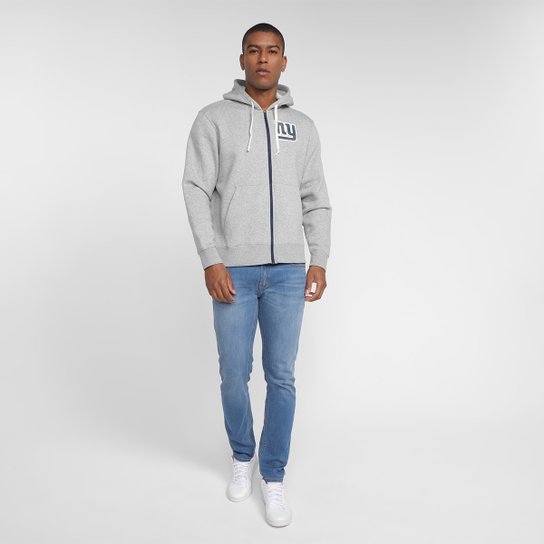 Blusa Moletom Nike NFL New York Giants Fz Historic Lifestyle com Capuz Masculino