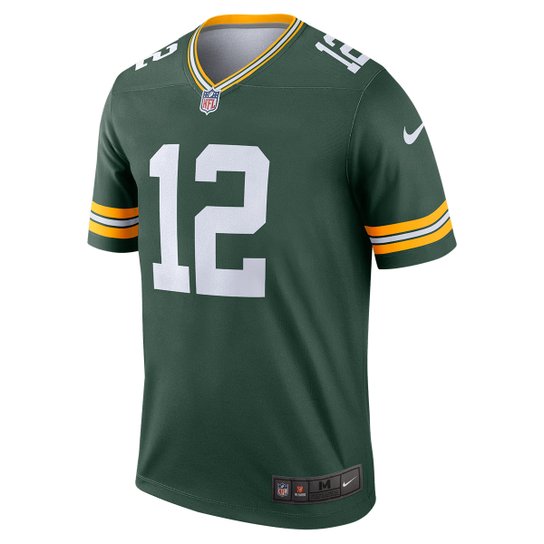 Camisa Green Bay Packers Aaron Rodgers n° 12 Nike Legend Masculina
