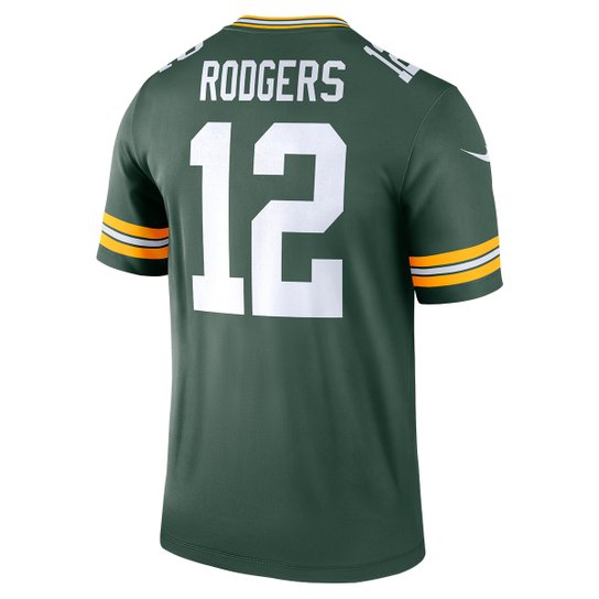 Camisa Green Bay Packers Aaron Rodgers n° 12 Nike Legend Masculina