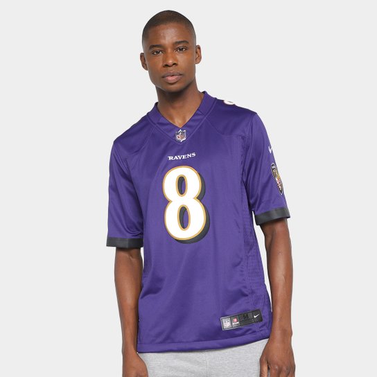 Camisa NFL Nike Baltimore Ravens Jackson 8 Limited Team Colour Home Jersey - Player Masculina