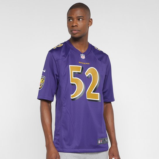Camisa NFL Nike Baltimore Ravens Lewis 52 Game Secondary Alternate Jersey - Player Masculina