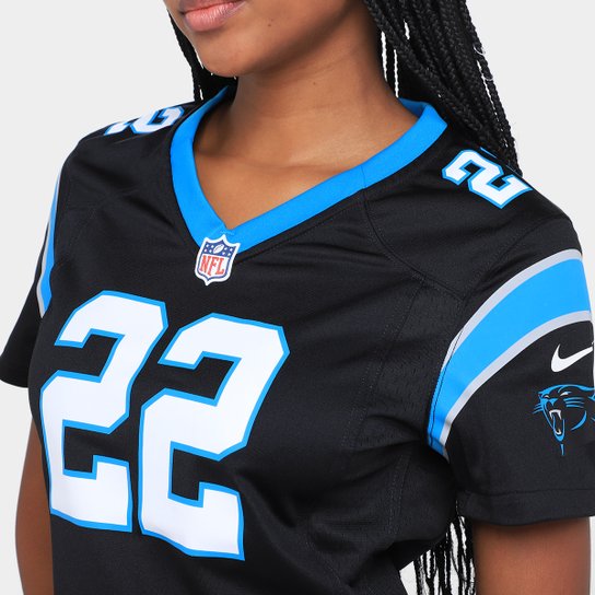 Camisa Nike Carolina Panthers Mccaffrey 22 Game Team Colour Jersey - Player Feminina