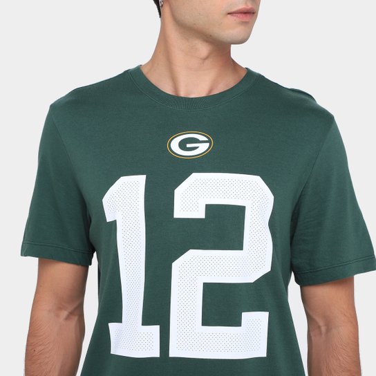 Camisa Nike Green Bay Packers Aaron Rodgers 12 Name & Number Masculina