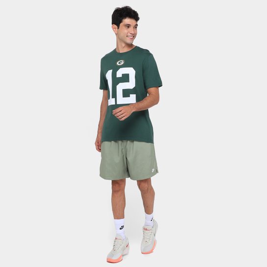 Camisa Nike Green Bay Packers Aaron Rodgers 12 Name & Number Masculina