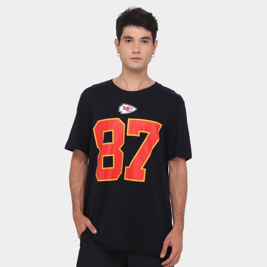 Camisa Nike Kansas City Chiefs Travis Kelce 87 Name & Number Masculina