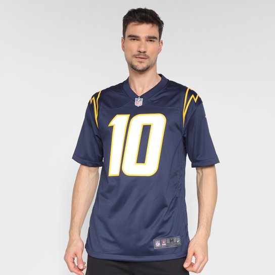 Camisa Nike Los Angeles Chargers Herbert 10 Game Alternate Jersey - Player Masculina