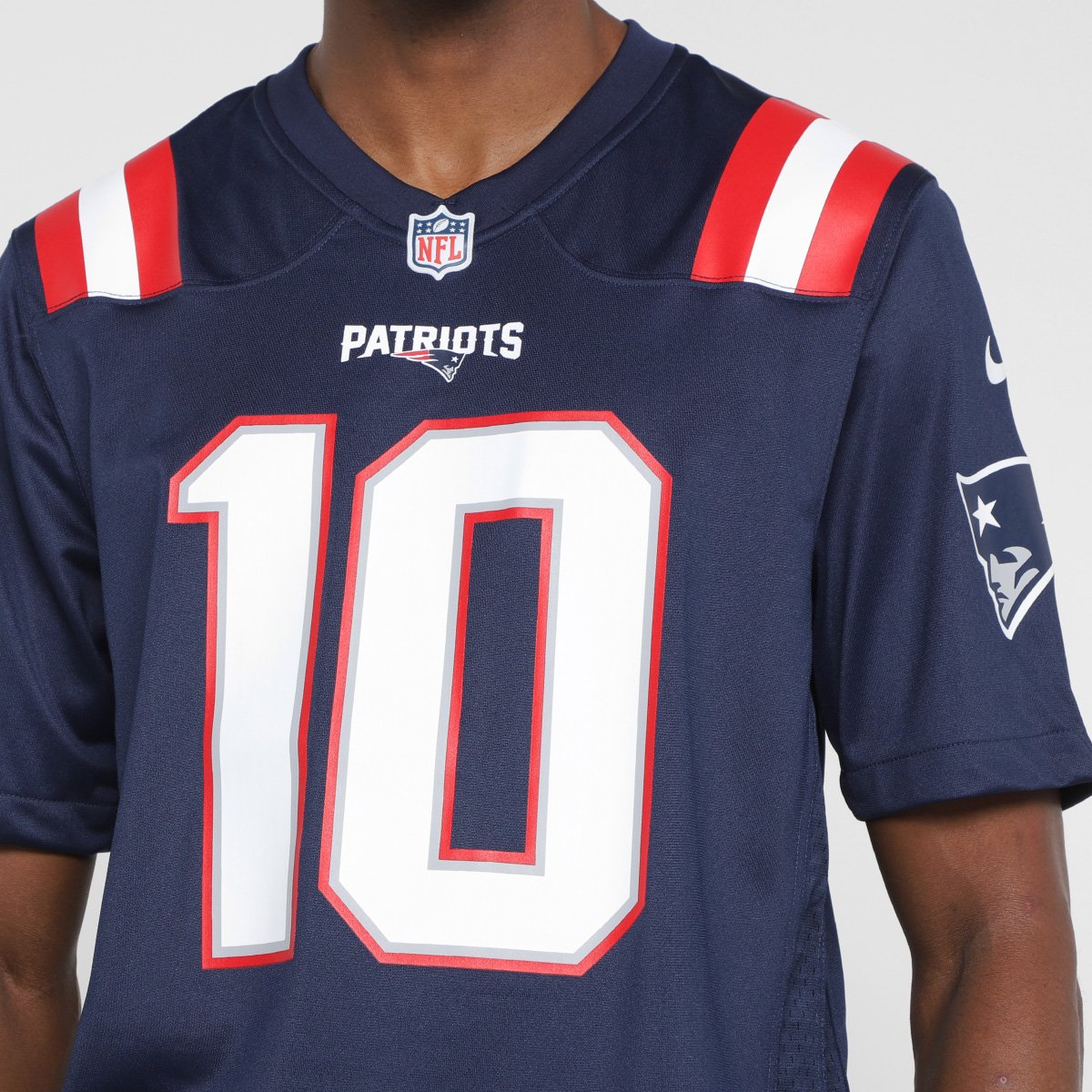 Camisa Nike NFL New England Patriots Mac Jone n° 10 Game Team