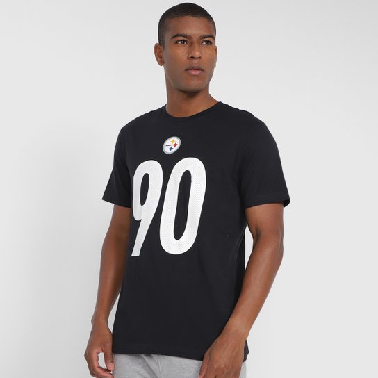 Camisa Nike Pittsburgh Steelers T.J. Watt 90 Name & Number Masculina