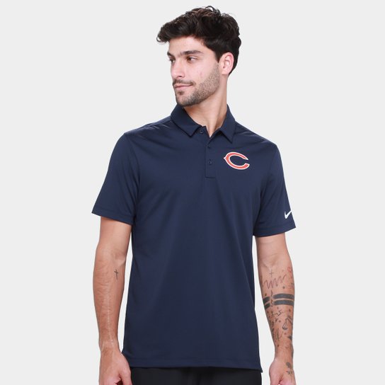 Camisa Polo NFL Chicago Bears Nike Drop 2 Team Logo Franchise Masculina