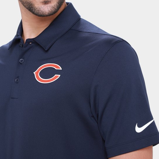 Camisa Polo NFL Chicago Bears Nike Drop 2 Team Logo Franchise Masculina