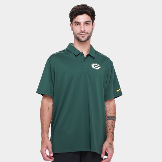 Camisa Polo Nike Green Bay Packers Drop 2 Team Logo Franchise Masculina