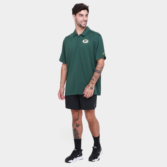 Camisa Polo Nike Green Bay Packers Drop 2 Team Logo Franchise Masculina