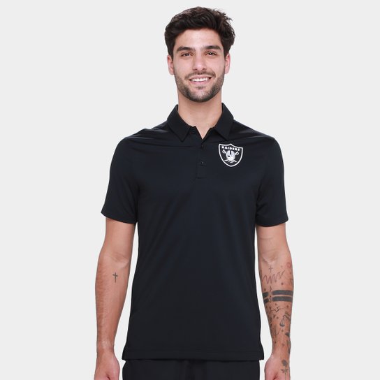 Camisa Polo Nike Las Vegas Raiders Drop 2 Team Logo Franchise Masculina