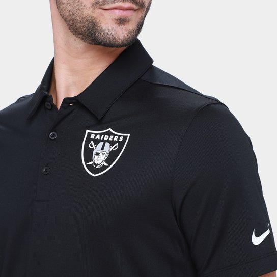 Camisa Polo Nike Las Vegas Raiders Drop 2 Team Logo Franchise Masculina
