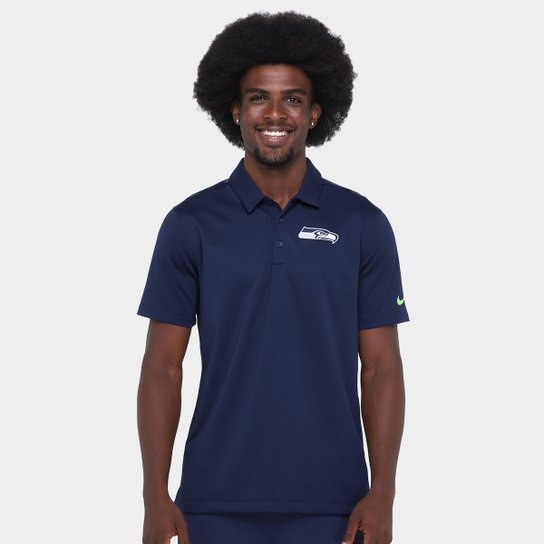 Camisa Polo Nike Seattle Seahawks Drop 2 Team Logo Franchise Masculina