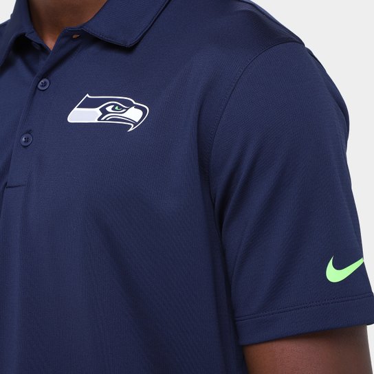 Camisa Polo Nike Seattle Seahawks Drop 2 Team Logo Franchise Masculina