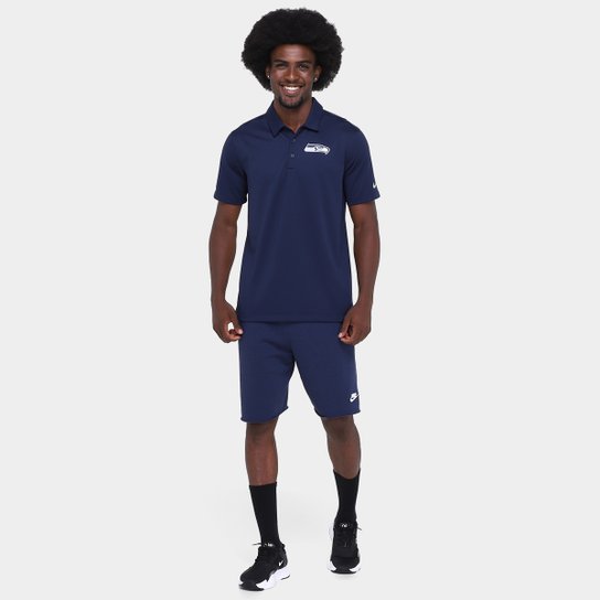 Camisa Polo Nike Seattle Seahawks Drop 2 Team Logo Franchise Masculina