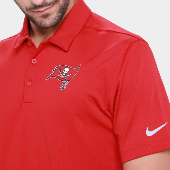 Camisa Polo Nike Tampa Bay Buccaneers Drop 2 Team Logo Franchise Masculina