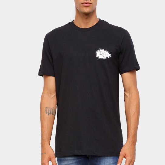 Camiseta Black Pack NFL Kansas City Chiefs New Era Logo Shield Masculina