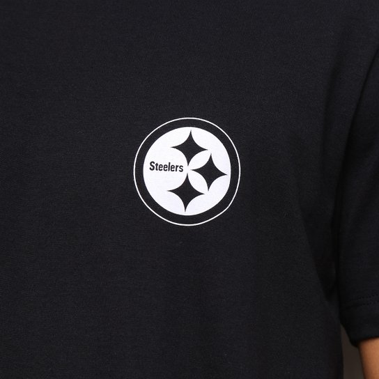 Camiseta Black Pack NFL Pittsburgh Steelers New Era Logo Shield Masculina
