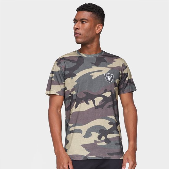 Camiseta NFL Las Vegas Raiders New Era Military Total Camo Masculina