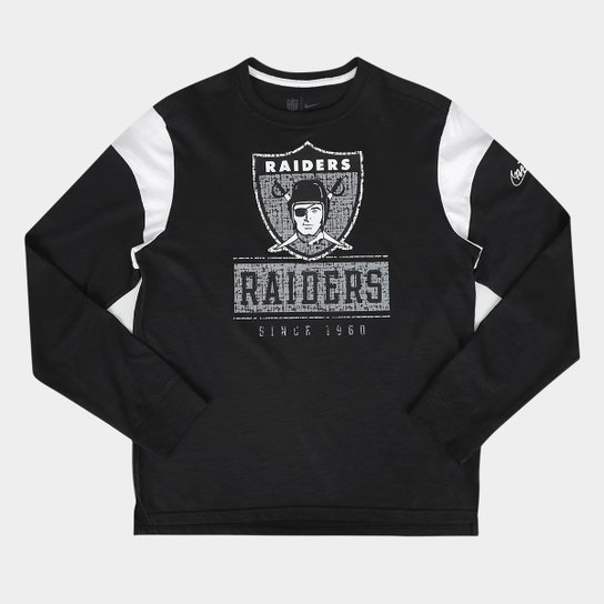 Camiseta NFL Las Vegas Raiders Nike Manga Longa Masculina