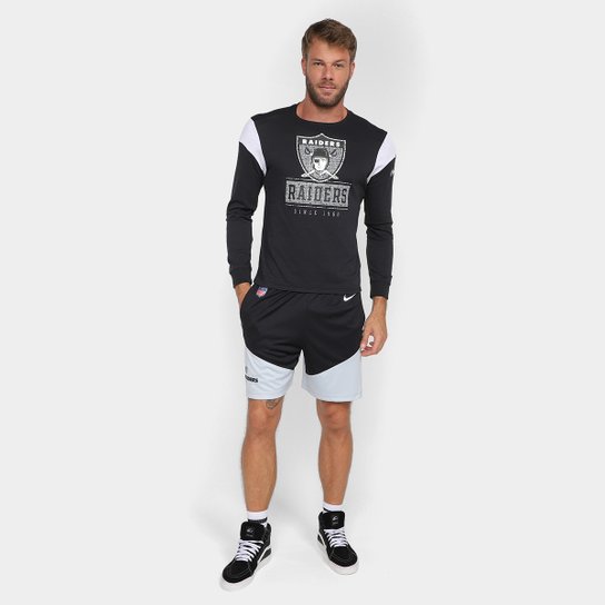Camiseta NFL Las Vegas Raiders Nike Manga Longa Masculina