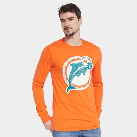 Camiseta NFL Miami Dolphins Nike Manga Longa Masculina