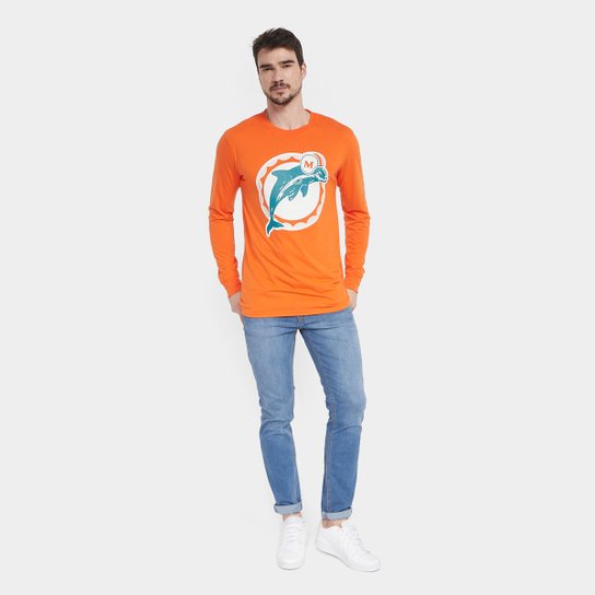 Camiseta NFL Miami Dolphins Nike Manga Longa Masculina