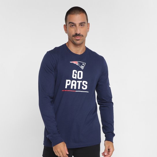 Camiseta NFL New England Patriots Nike Manga Longa Masculina