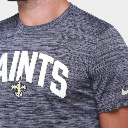 Camiseta NFL New Orleans Saints Nike Drop 2 Dri-fit Team Velocity Masculina