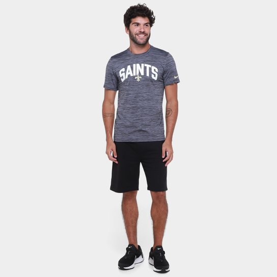 Camiseta NFL New Orleans Saints Nike Drop 2 Dri-fit Team Velocity Masculina