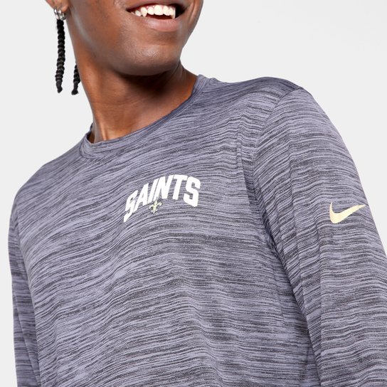 Camiseta NFL New Orleans Saints Nike Manga Longa Masculina