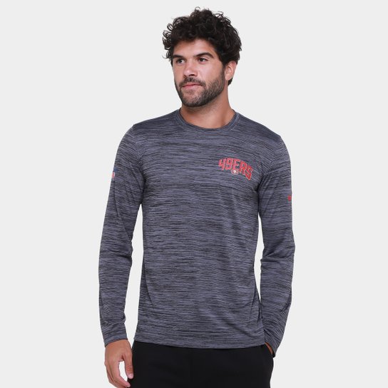 Camiseta NFL San Francisco 49ers Nike Drop 2 Dri-fit Team Velocity Manga Longa Masculina