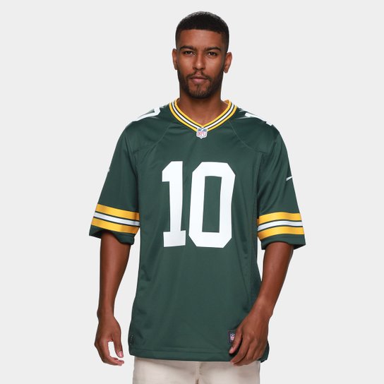 Camiseta Nike Green Bay Packers Jordan Love n° 10 Game Masculina