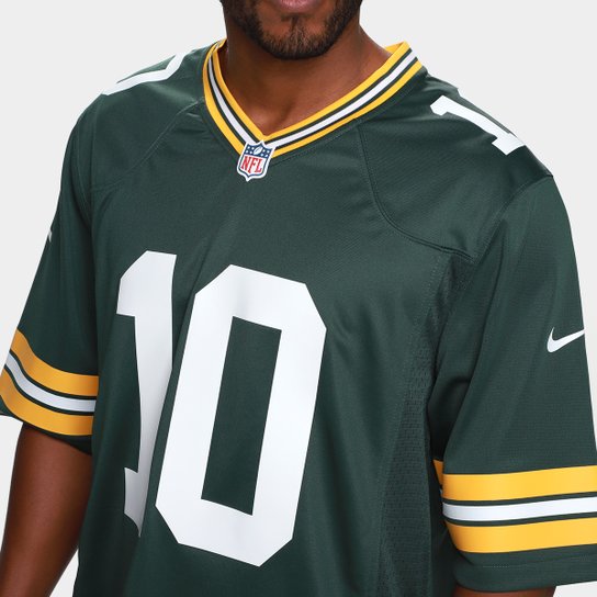 Camiseta Nike Green Bay Packers Jordan Love n° 10 Game Masculina