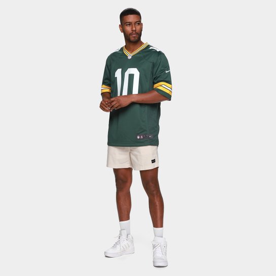 Camiseta Nike Green Bay Packers Jordan Love n° 10 Game Masculina