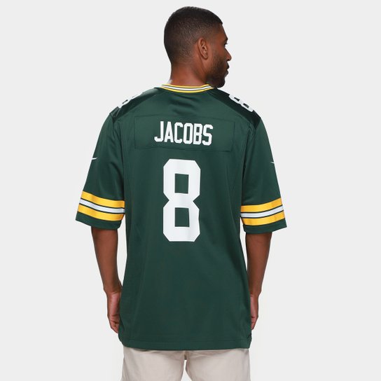 Camiseta Nike Green Bay Packers Josh Jacobs n° 8 Game Masculina